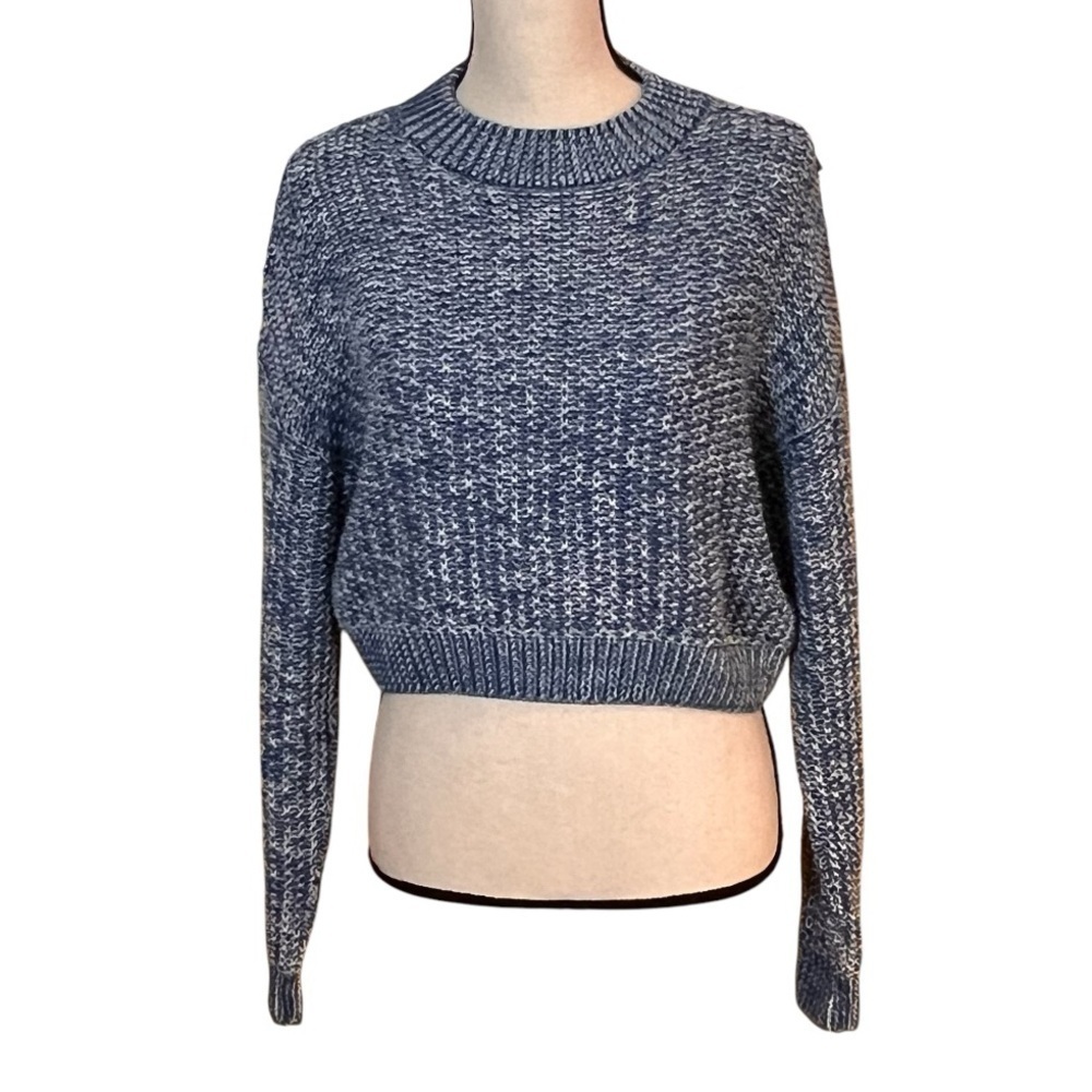 AMO Passion Pullover Cropped Knit Sweater Sz-XS